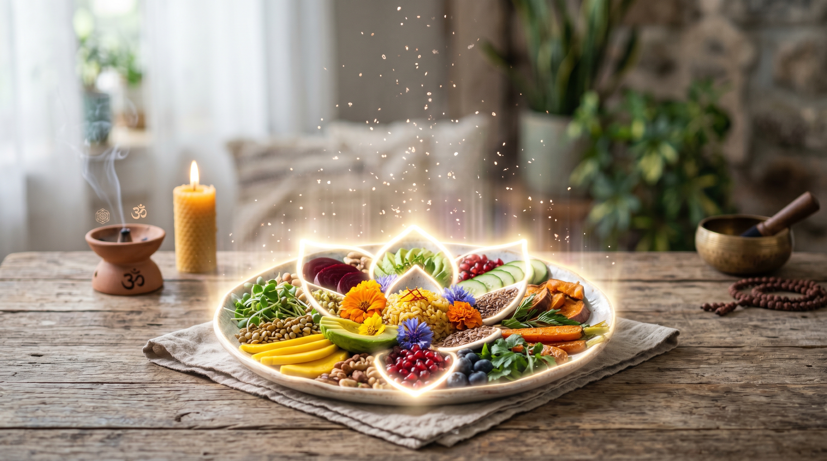 food transforming into energy affecting mind and meditation